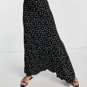Free People black and white polka dot skirt